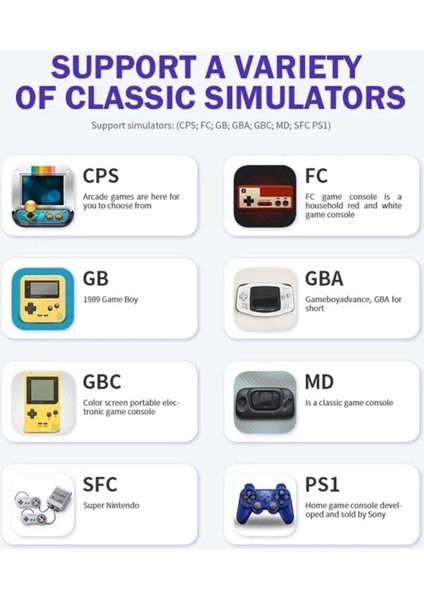 M9 64GB Arcade Retro 4K HDMI Oyun Konsolu 10000 Oyun Çift Kontroller modelleri