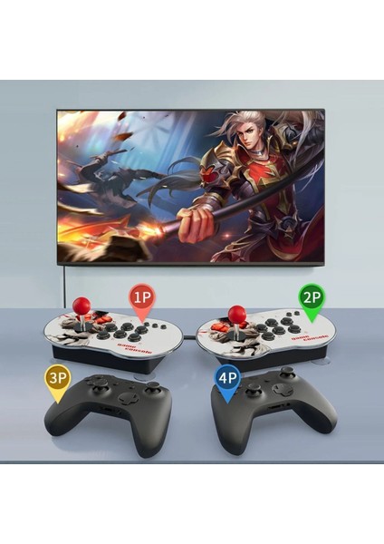 M9 64GB Arcade Retro 4K HDMI Oyun Konsolu 10000 Oyun Çift Kontroller fırsatları
