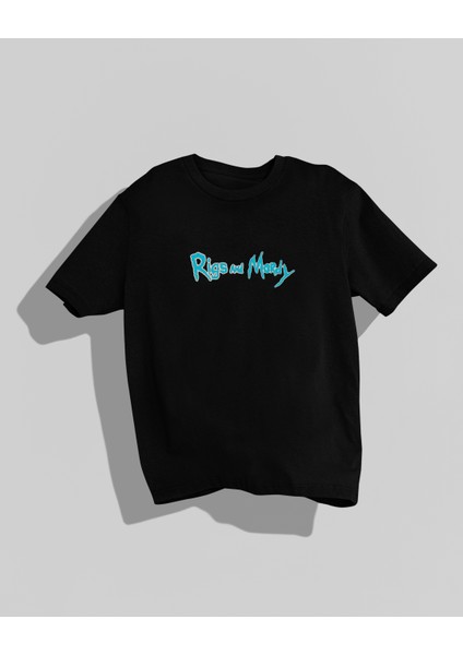 Rick And Morty Tasarımı Sırt Baskılı Yüksek Kalite Kompakt Oversize T-Shirt