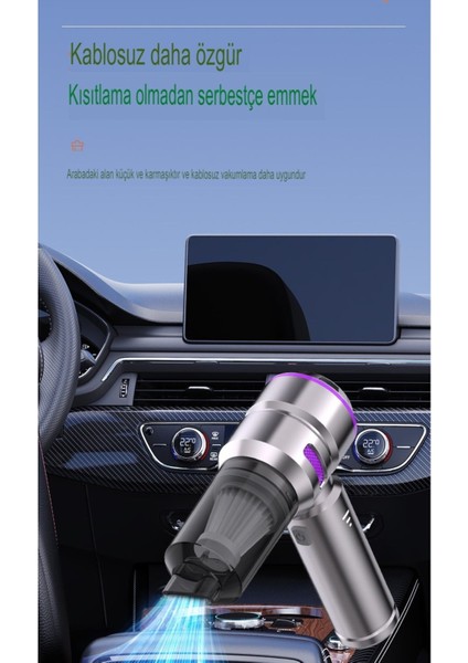 0 - 250 Watt Üflemeli Güçlü Vakumlu Ev Ofis Araç Süpürgesi 15000PA Güçlü El Süpürgesi Şarjlı Çok Fo fırsatları