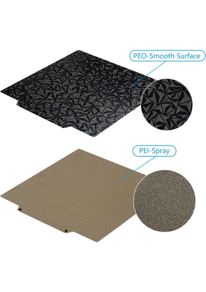 Peı+Peo (Elmas Desenli) Kaplı Yay Çeliği Manyetik Tabla (Smooth + Textured) - 235X235MM