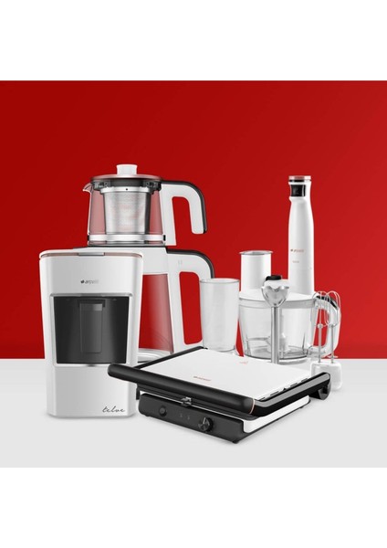 Resital Elektrikli Çeyiz Seti Beyaz Zarif Tasarım ve Kullanıcı Dostu Özellikler 4'lü