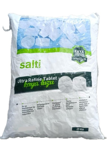 Rafine Kaya Tuzu / Tablet Tuz / Su Yumuşatıcı 25 kg