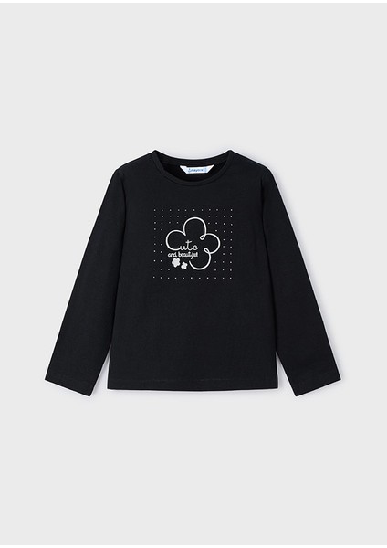 178 Kız Çocuk Siyah Uzun Kol Body