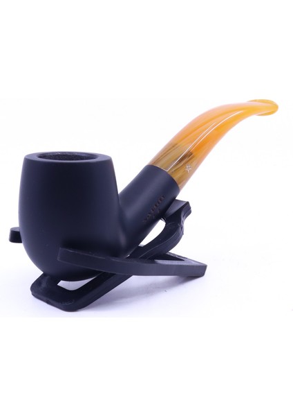 Sarı Yıldız Bent Billiard 9mm Filtreli Akrilik Saplı Pipo Mod L-10 Istanbul