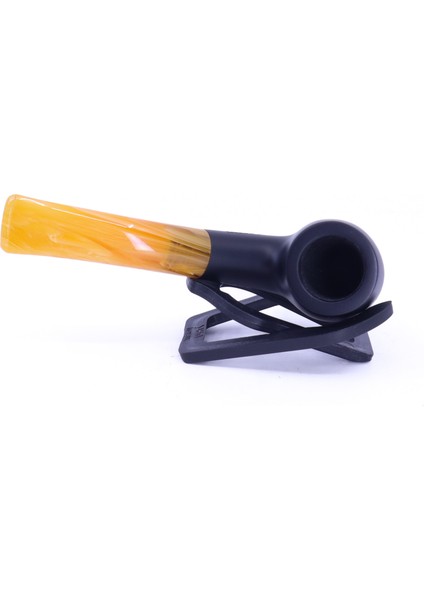 Sarı Yıldız Bent Billiard 9mm Filtreli Akrilik Saplı Pipo Mod L-10 Istanbul