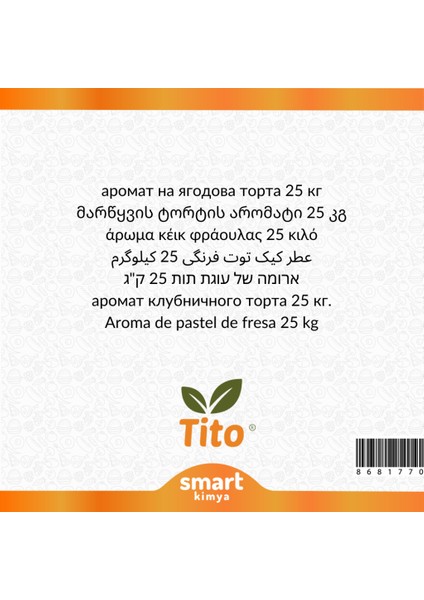 Çilekli Kek Aroması 25 Litre fiyatları