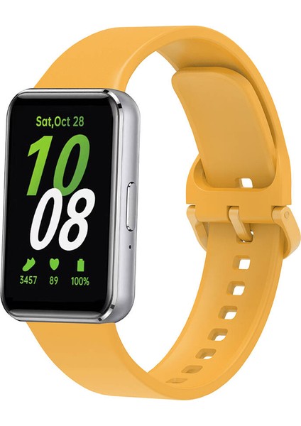 Galaxy Fit 3 Silikon Kordon KRD-110 Strap Kayış-Sarı