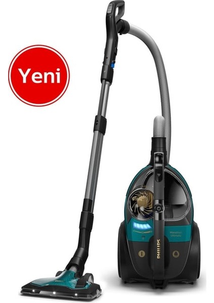 Marathon Otomatik Açılma/kapanma Özellikli Powercyclone 10 Yüksek Emiş Gücü Triactive+Led, Başlıklı Premium Son Seri Süpürge +Lambader Hediye