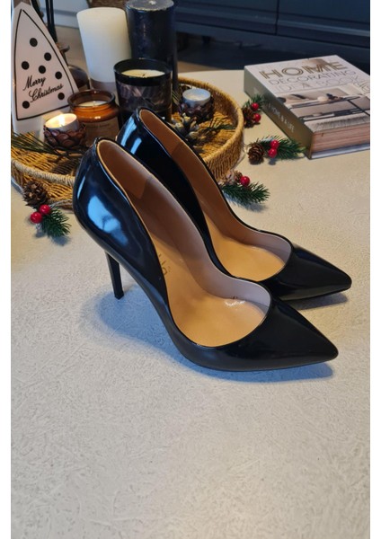 001 200 Topukla Kadın 10 cm Topuklu Klasik Sivri Burun Stiletto