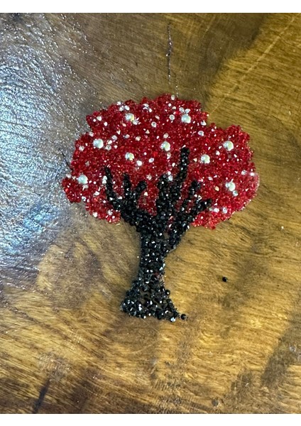 9x8 cm Taşlı Ütü Ile Yapışan Ağaç Arma Yama Giyim Kot Tişört Baskı Aplike