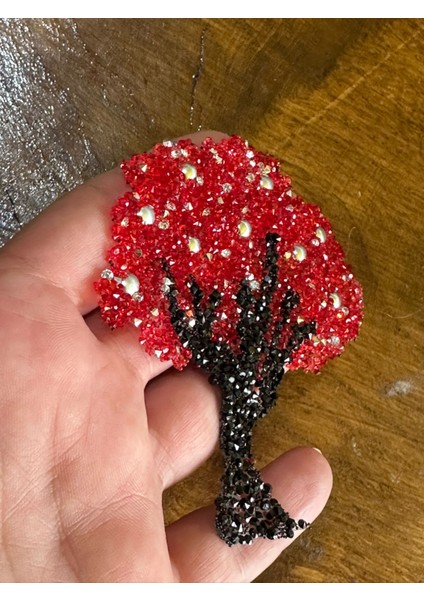 9x8 cm Taşlı Ütü Ile Yapışan Ağaç Arma Yama Giyim Kot Tişört Baskı Aplike