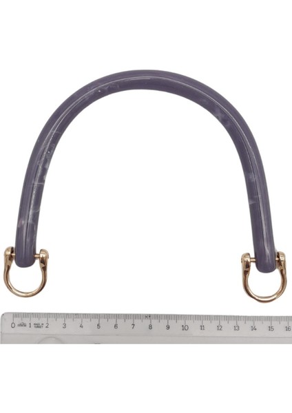 16 cm Akrilik Koyu Lila Renk Çanta Tutma Sapı Light Gold Metalli modelleri
