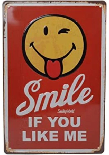 Koleksiyon Smile Metal Plaka Levha 20X30CM