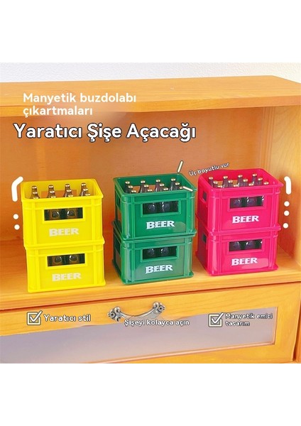 Karikatür Yaratıcı Manyetik 3D Üç Boyutlu Açık Kapaklı Şişe Açacağı (Yurt Dışından)