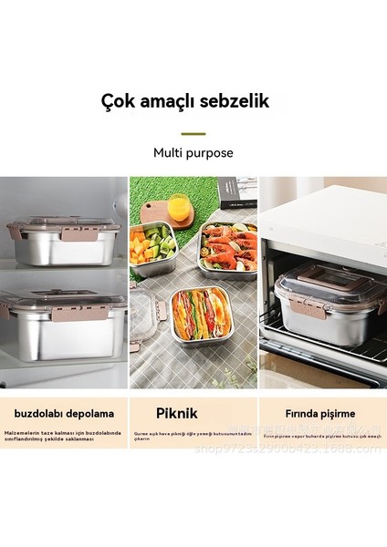 3000 ml Paslanmaz Çelik Mutfak Ev Gıda Sınıfı Kapaklı Sebzelik (Yurt Dışından) modelleri