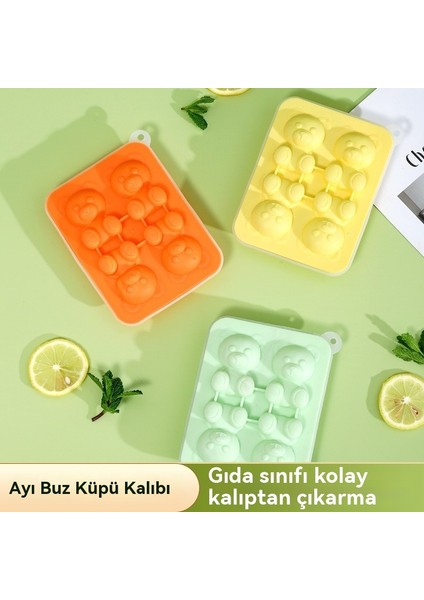 Kapaklı Ayı Buz Tepsisi, Kolay Açılan Silikon Buz Topu Kalıbı (Yurt Dışından) indirimleri