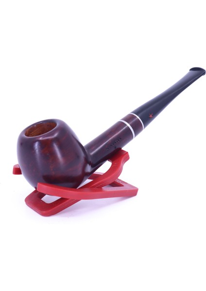Kırmızı Yıldız Billiard 9mm Filtreli Ebonit Saplı Pipo 237060-103 Model 2