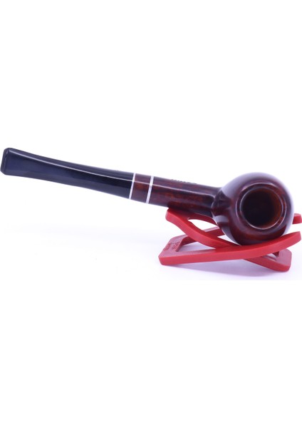 Kırmızı Yıldız Billiard 9mm Filtreli Ebonit Saplı Pipo 237060-103 Model 2