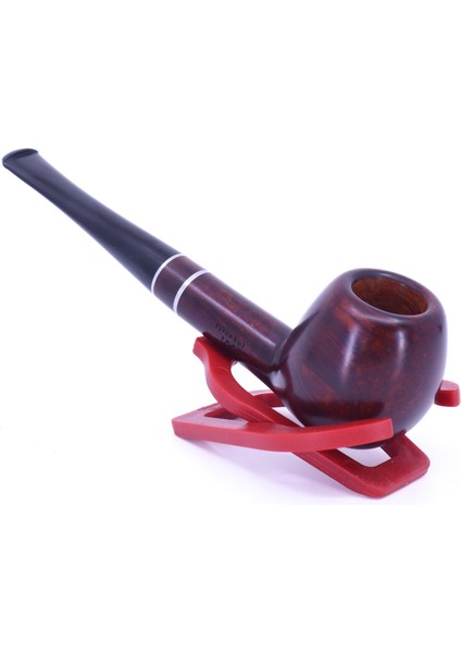 Kırmızı Yıldız Billiard 9mm Filtreli Ebonit Saplı Pipo 237060-103 Model 2