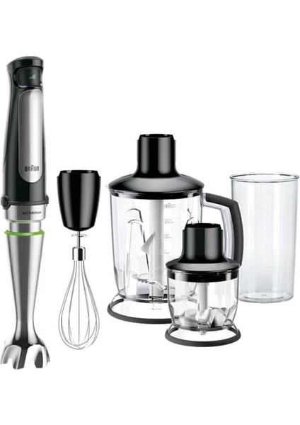 50 Hz / 60 Hz MQ7045X Multiquick 7 Serisi El Blender Seti 1000 Watt Siyah Siyah Metal 1 - 2 L Metal