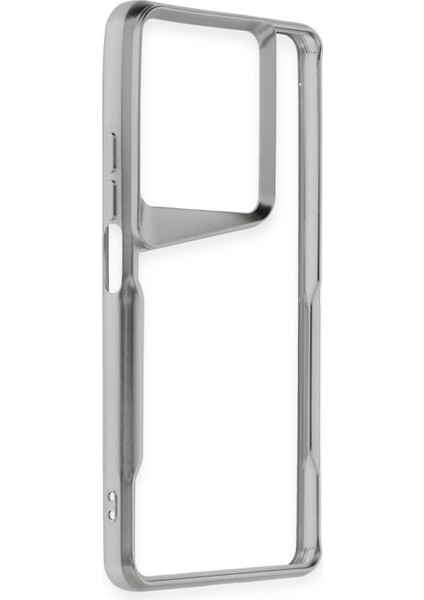 Xiaomi Poco C65 Uyumlu Mat Tasarımlı Yeni Renkli Silikon Kılıf - Gümüş