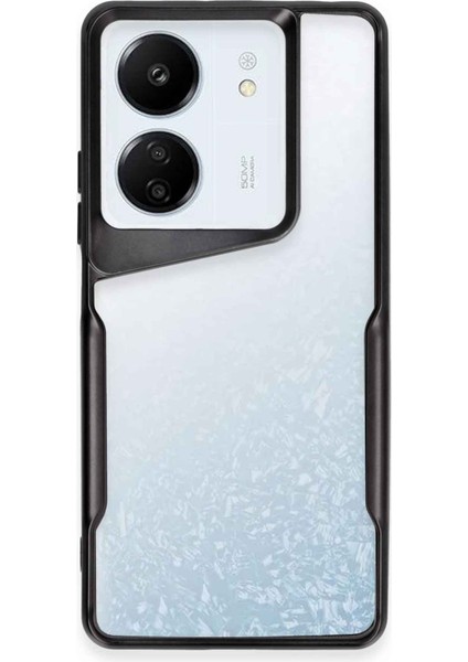 Xiaomi Poco C65 Uyumlu Mat Tasarımlı Yeni Renkli Silikon Kılıf - Siyah