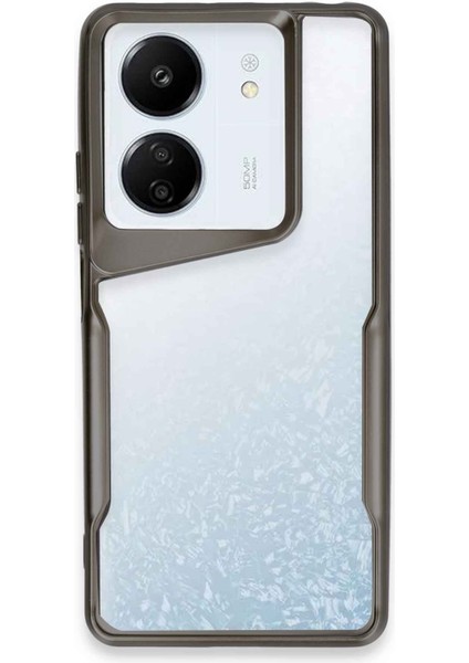 Xiaomi Redmi 13C Uyumlu Mat Tasarımlı Yeni Renkli Silikon Kılıf - Titan Gri