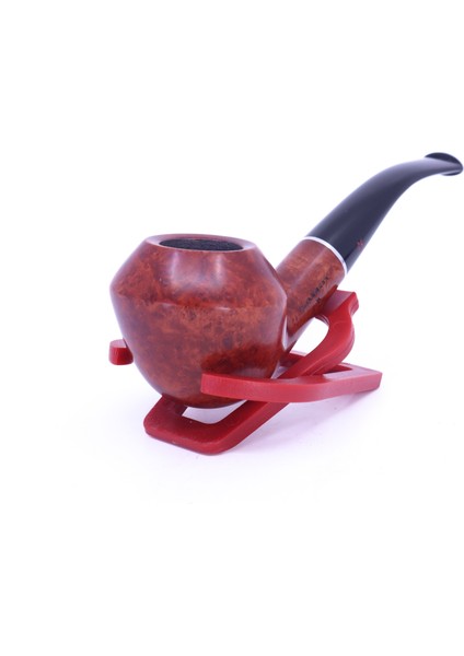 Kırmızı Yıldız Bent Rhodesian 9mm Filtreli Ebonit Saplı Pipo 237026-145