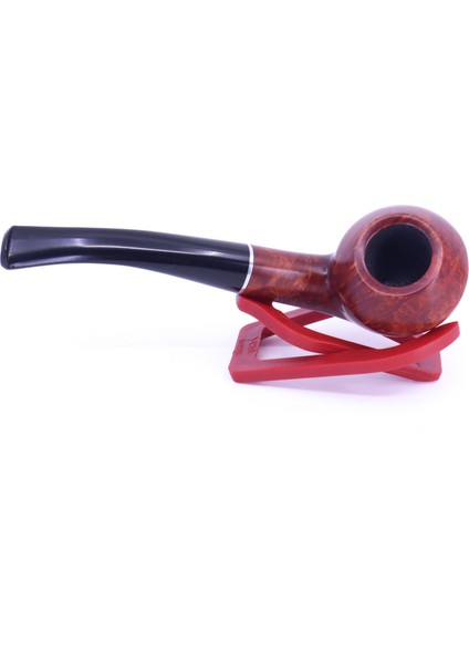 Kırmızı Yıldız Bent Rhodesian 9mm Filtreli Ebonit Saplı Pipo 237026-145
