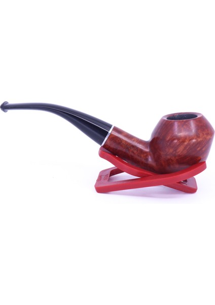 Kırmızı Yıldız Bent Rhodesian 9mm Filtreli Ebonit Saplı Pipo 237026-145