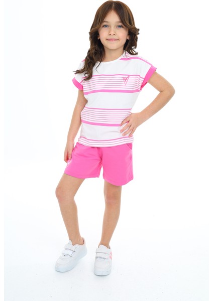 Kız Çocuk Nakışlı Şortlu Takım modelleri