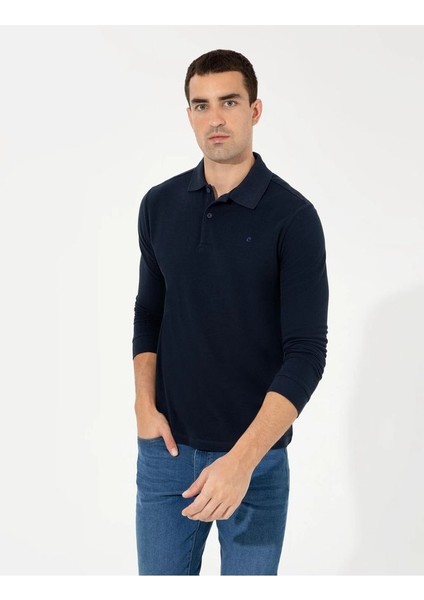 Pierre Cardin Slim Fit Fit Polo Yaka Sweatshirt