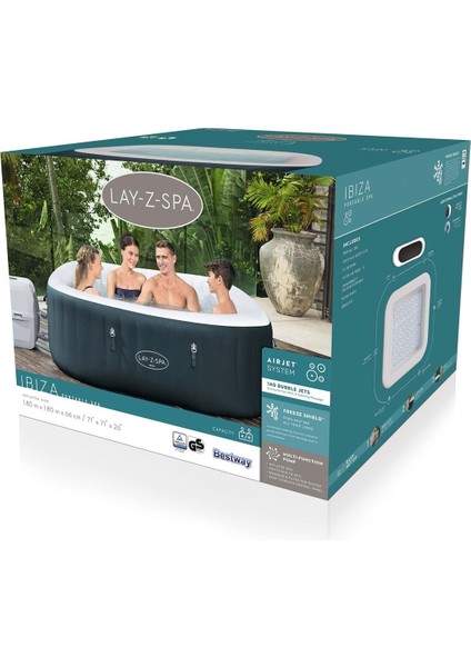 Lay Z Spa Deluxe Jakuzi Ibiza Airjet Set BW912 60015