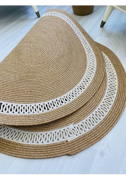 Jüt Çift Taraflı Oval Halı modelleri