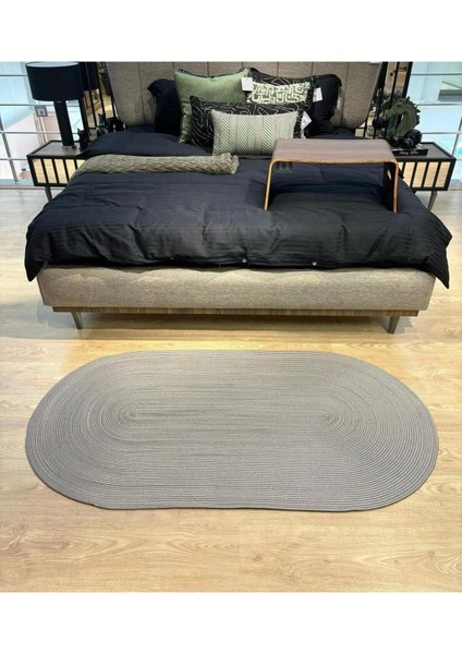 Jüt Çift Taraflı Oval Halı