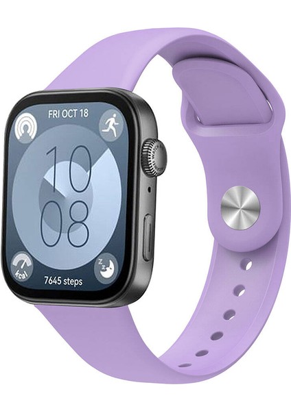 Huawei Watch Fit 3 Krd-11 22MM Silikon Kordon-Lila