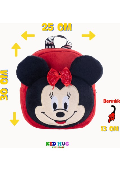 Minnie  Çocuk Çantası 3-8 Yaş 30 cm Üst Düzey Kumaş