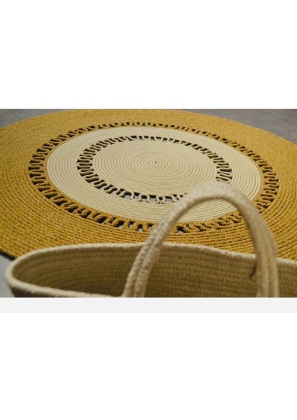 Mola Serisi Jüt Daire Halı modelleri