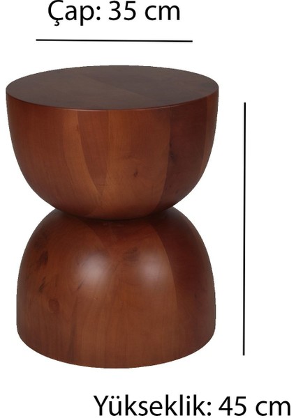 45 cm Mantar Tekli Yan Sehpa