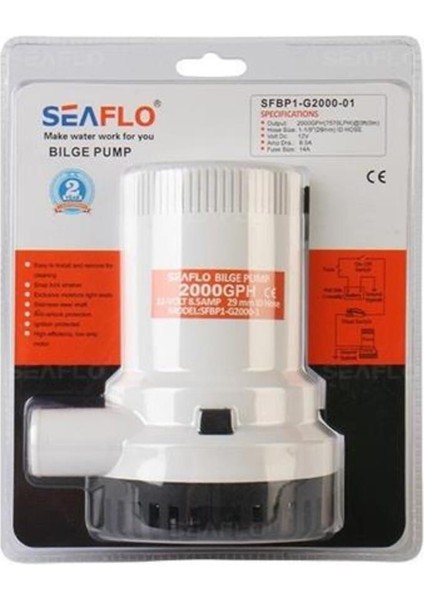 SFBP1-G2000-01 Sintine Pompası 12V 2000 Gph