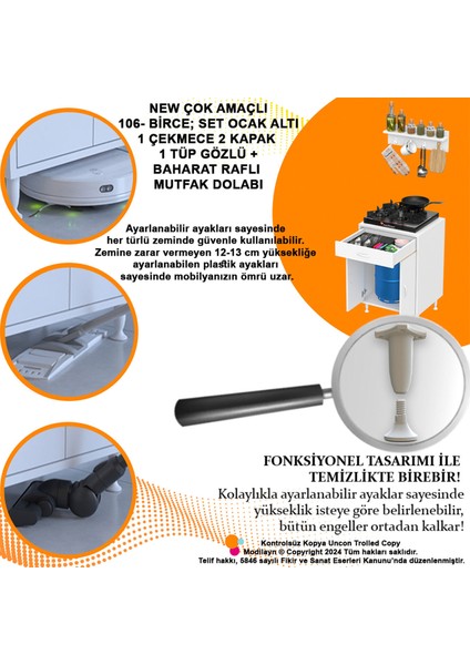 Set Altı Dolap Mutfak Dolabı Çekmeceli Dolap 2 Kapaklı Cok Amaclı Dolap fırsatları
