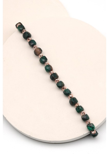 Malakit Doğal Taş Makrome Örme Bileklik Küp Kesim fiyatları