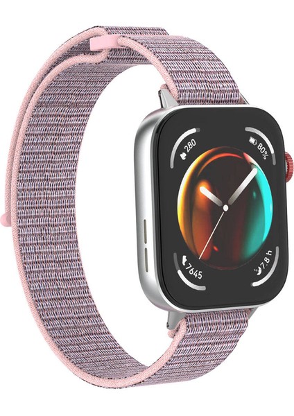 Huawei Watch Fit 3 Krd-03 Hasır Kordon-Pink Sand