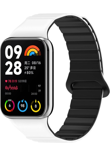 Xiaomi Mi Band 8 Pro Silikon Kordon KRD-105 Strap Kayış-Koyu Kırmızı-Siyah indirimleri