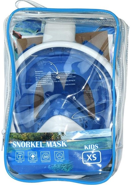 Mulvxgrbz GRZ02 Full Face Şnorkel Tam Yüz Dalış Maskesi Maske Set Xs - Kf-1 Xs (Mulvix)