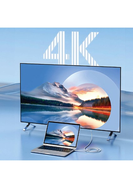 Type-C To HDMI (4K@60Hz) Kablo Wiwu WI-PS001 Pd Şarj ve Projeksiyon Kablosu 1.8m
