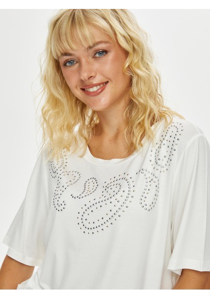 Baısley Trok Taş Detaylı Yuvarlak Yaka T-Shırt 69560 fırsatları