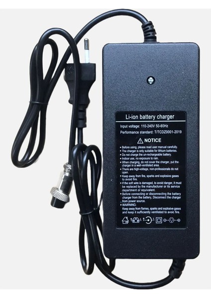Elektrikli Scooter 3 Pimli Onvo Hızlı Şarj Adaptörü 54.6V 3A