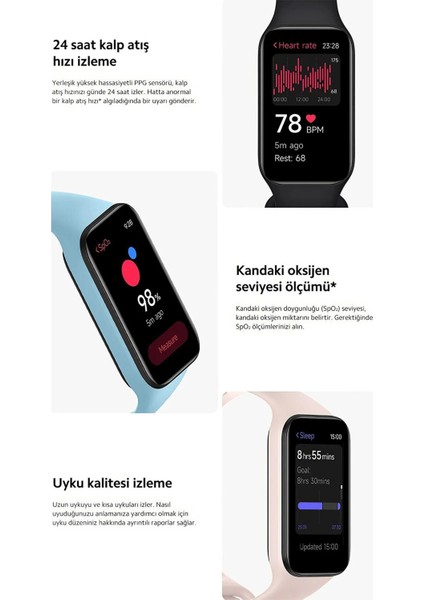 200-300 Mah Redmi Smart Band 2 Nabız Ölçer Su Geçirmez Android Ios Iphone Uyumlu Akıllı Bileklik Sa fırsatları